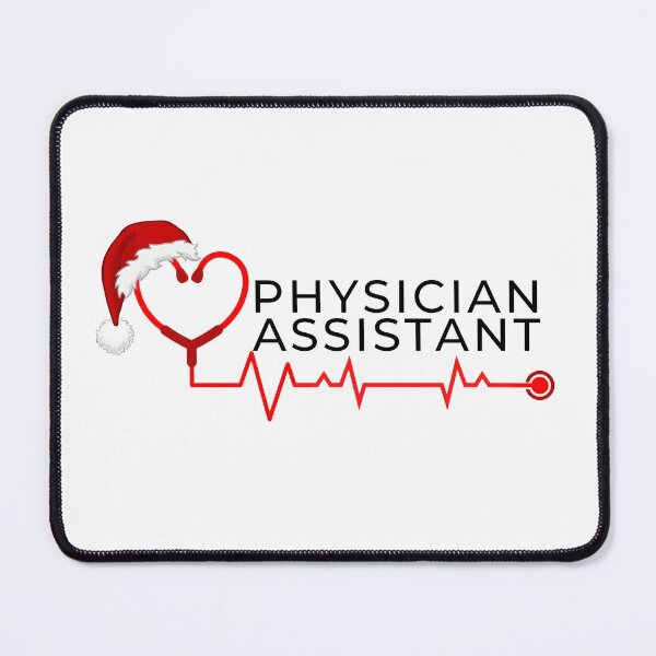Item preview, Physician Assistant with stethoscope santa hat (black text)- PA Christmas - PA Christmas Holiday designed and sold by CaitU.