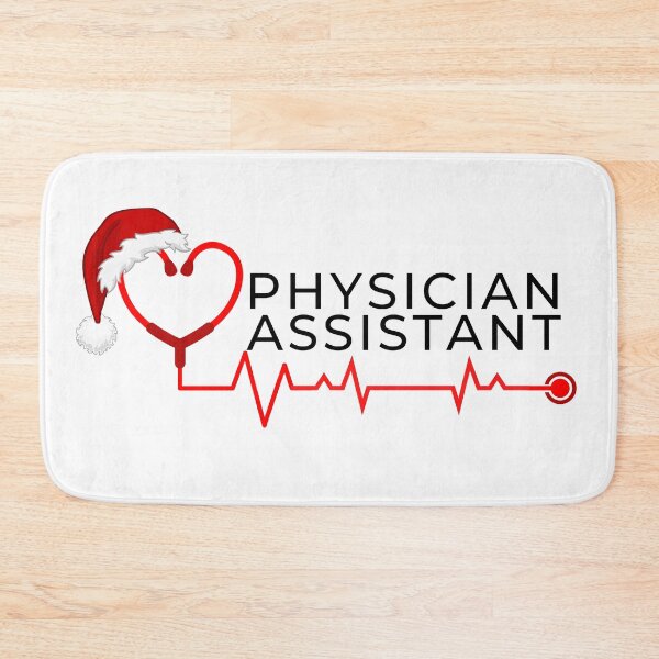 Item preview, Physician Assistant with stethoscope santa hat (black text)- PA Christmas - PA Christmas Holiday designed and sold by CaitU.