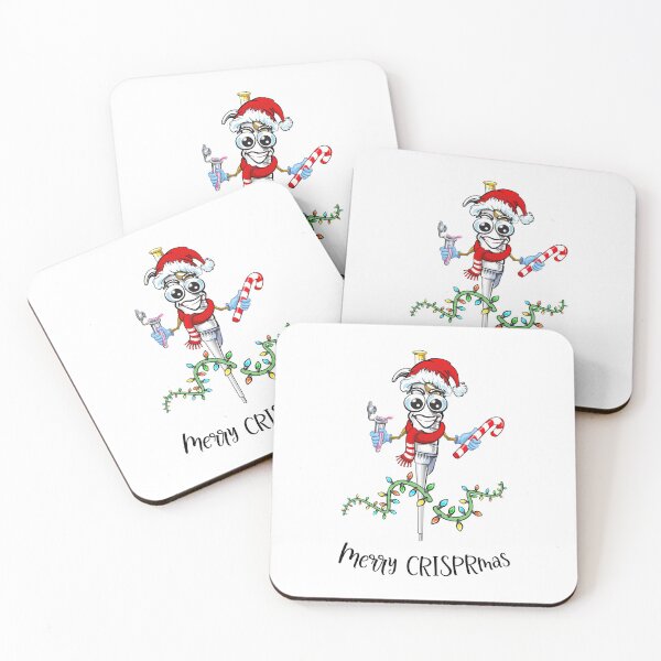 Item preview, Science Christmas Cartoon Design - Merry CRISPRmas Pipette and DNA lights designed and sold by Zit-Zat-Zot.