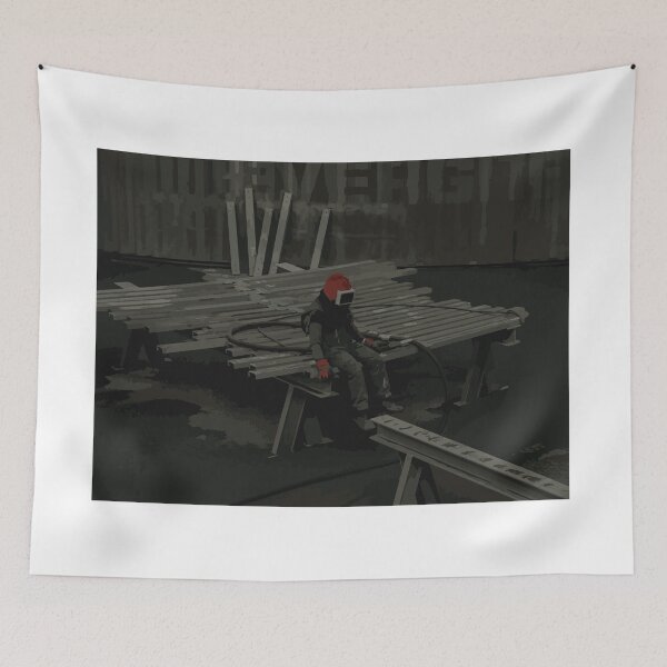 Item preview, Worker sitting on materials designed and sold by Neon-astronaut1.