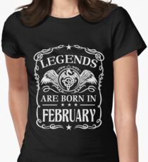 Legends are born in February Women's Fitted T-Shirt