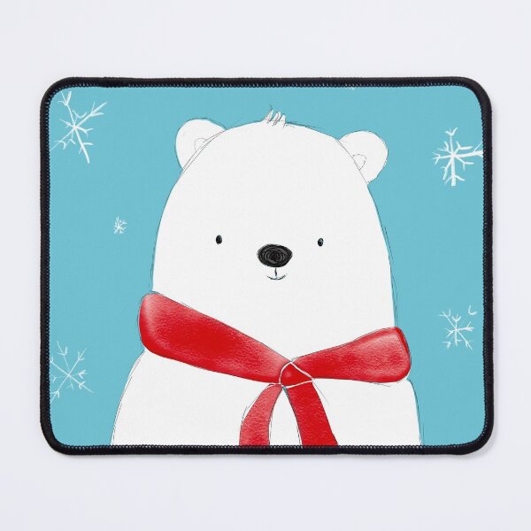 Item preview, Cute Polar Bear with Red Scarf designed and sold by mcb-jp.