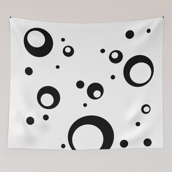 Item preview, Dalmatian bubbles Circle sphere Black and white Graphic square  designed and sold by MirgoDesign.