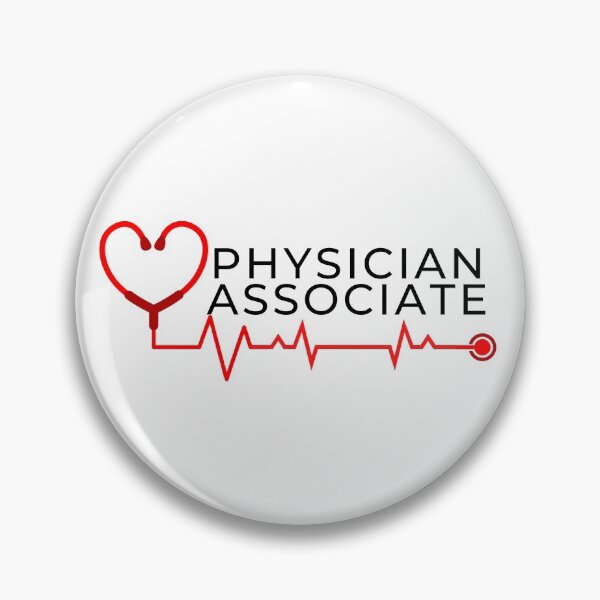 Item preview, Physician Associate with stethoscope with heart beat (black text)- PA Grad Gift- Physician Associate Graduation Gift designed and sold by CaitU.
