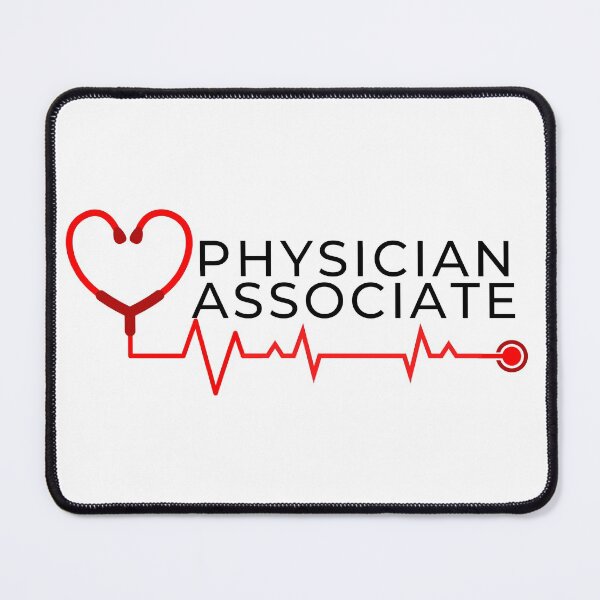 Item preview, Physician Associate with stethoscope with heart beat (black text)- PA Grad Gift- Physician Associate Graduation Gift designed and sold by CaitU.
