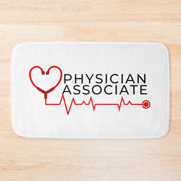 Item preview, Physician Associate with stethoscope with heart beat (black text)- PA Grad Gift- Physician Associate Graduation Gift designed and sold by CaitU.