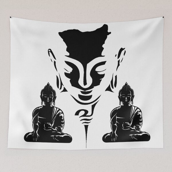 Item preview, Buddha Zen Meditation Buda Black Illustration Design designed and sold by jmc-aas.