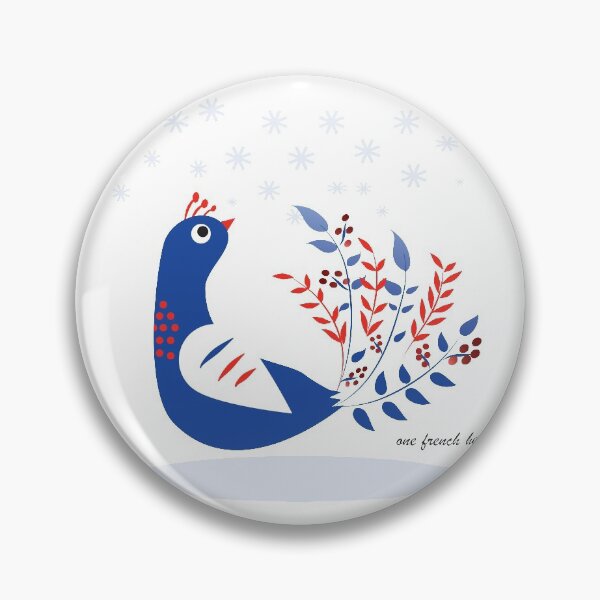 Item preview, One French Hen - Blue designed and sold by FlowerCloud.