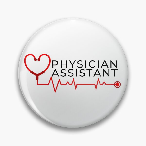Item preview, Physician Assistant with stethoscope heart beat (black text)- PA Grad Gift - PA Graduation Gift designed and sold by CaitU.