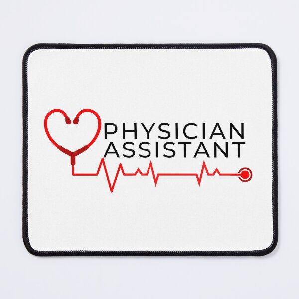 Item preview, Physician Assistant with stethoscope heart beat (black text)- PA Grad Gift - PA Graduation Gift designed and sold by CaitU.