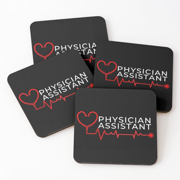 Item preview, Physician Assistant with stethoscope heart beat (white text)- PA Grad Gift - PA Graduation Gift designed and sold by CaitU.