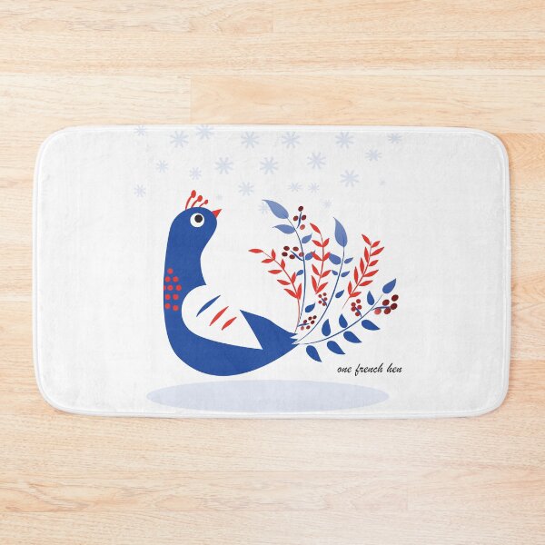 Item preview, One French Hen - Blue designed and sold by FlowerCloud.