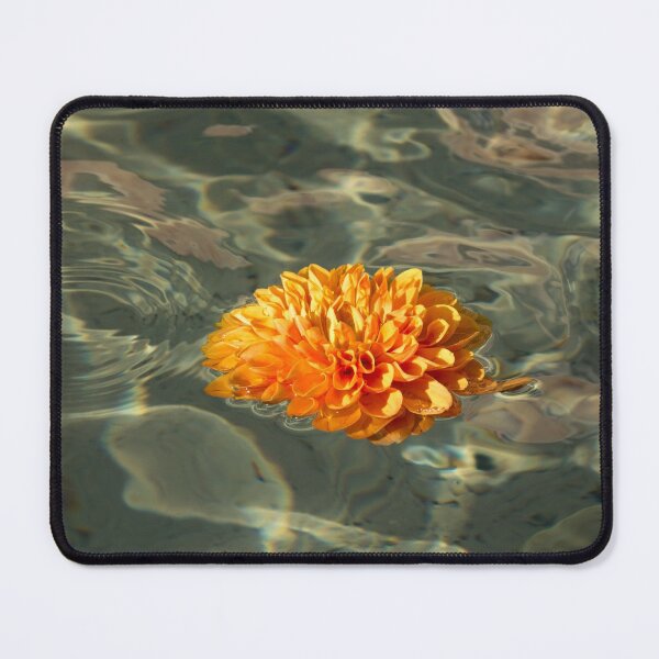 Item preview, Floating Sunshine - a Vivid Orange Chrysanthemum in Silken Fountain Reflections designed and sold by Georgia Mizuleva.