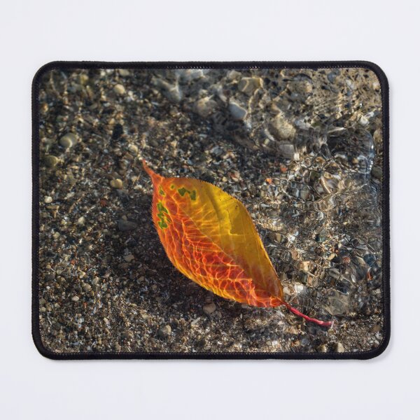 Item preview, Submerged Beauty - Sunny Ripples on a Vibrant Multicolour Cherry Leaf designed and sold by Georgia Mizuleva.