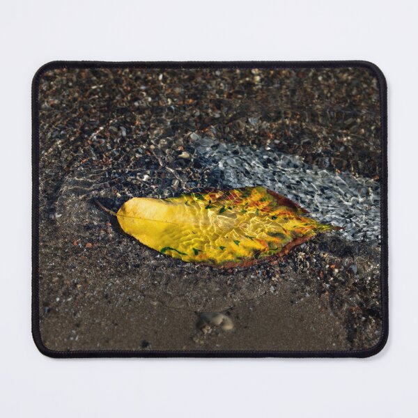 Item preview, Submerged Beauty - Sunny Ripples on a Multicolored Cherry Leaf designed and sold by Georgia Mizuleva.