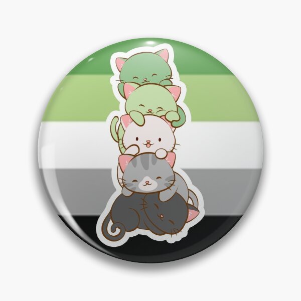 Item preview, LGBTQ Aromantic Pride Flag Cute Kawaii Cat Tower for Aro designed and sold by Irene Koh.