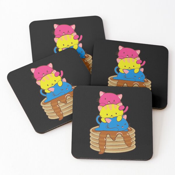 Item preview, Pansexual Pride Flag Kawaii Cats on Pancakes designed and sold by Irene Koh.