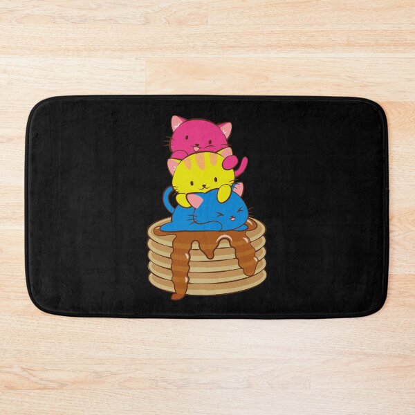 Item preview, Pansexual Pride Flag Kawaii Cats on Pancakes designed and sold by Irene Koh.