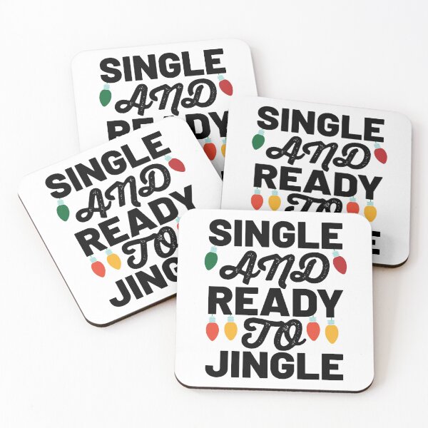 Item preview, Single And Ready To Jingle Christmas Relationship Quote Design designed and sold by AritraSur.