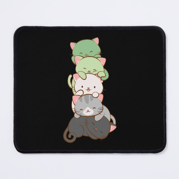 Item preview, LGBTQ Aromantic Pride Flag Cute Kawaii Cat Tower for Aro designed and sold by Irene Koh.
