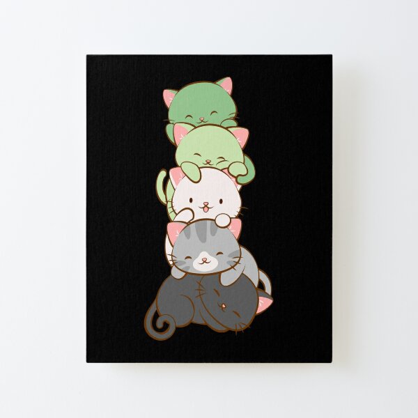 Meowtain Cute Kawaii Cat Stack Anime Japanese Harajuku Pastel Aesthetic |  Poster