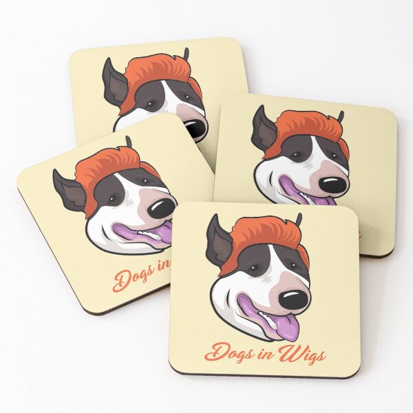 Item preview, Dogs in Wigs - Funny Bull Terrier designed and sold by Andantino.