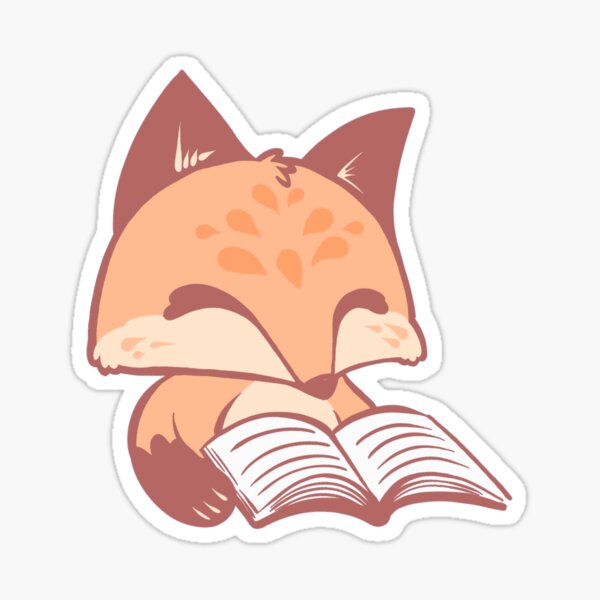 Foxy loves books! Sticker