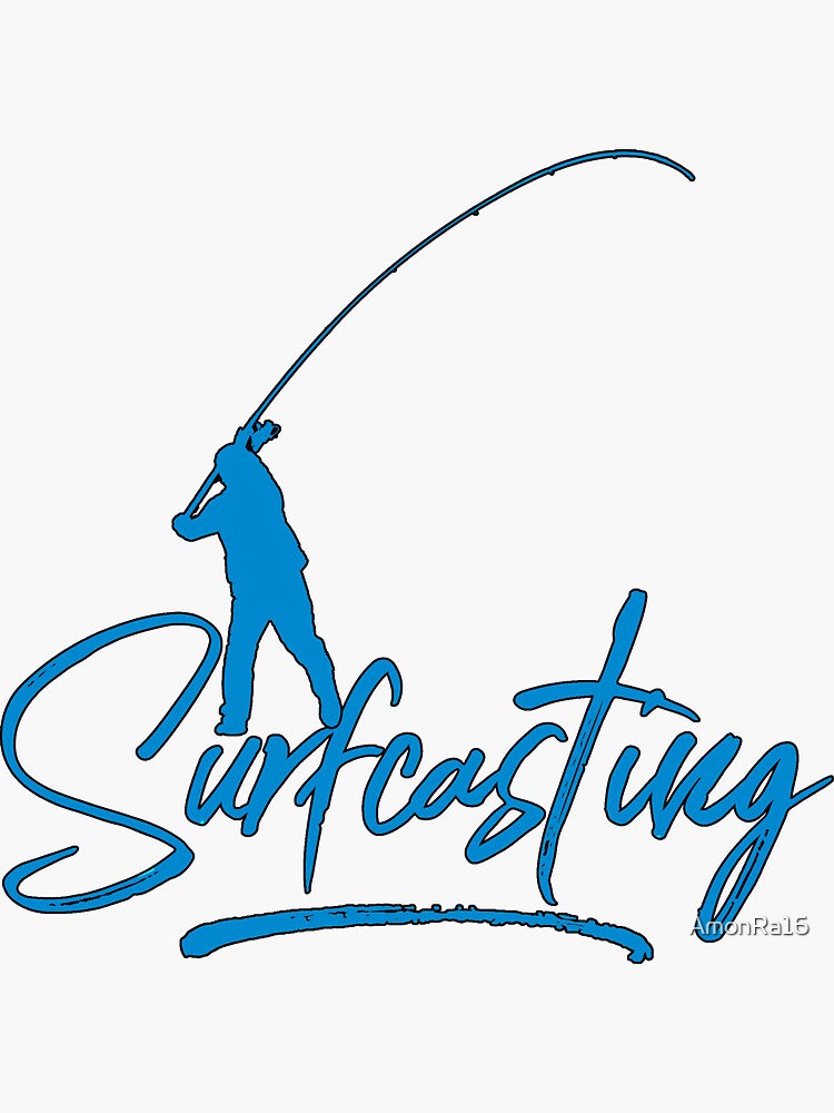 Pegatina for Sale con la obra «Diseño pesca surfcasting» de