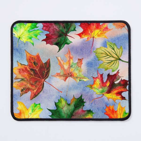 Item preview, Falling Autumn Leaves trendy bright,vibrant watercolor pattern designed and sold by cutecrazytshirt.