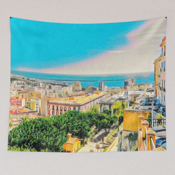 Item preview, Cagliari Vintage Travel designed and sold by Sofia-Draws.