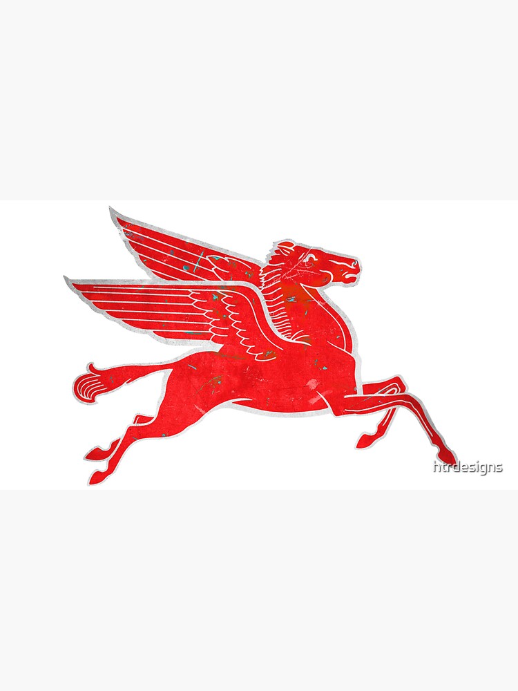 Thumbnail 7 of 7, Cap, Red Pegasus distressed version facing right. designed and sold by htrdesigns.