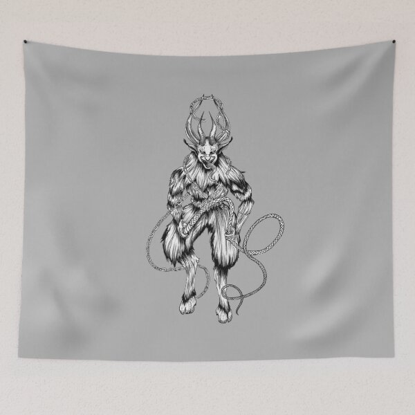 Item preview, Krampus - Christmas Demon - b&w designed and sold by Lisbeth Six.