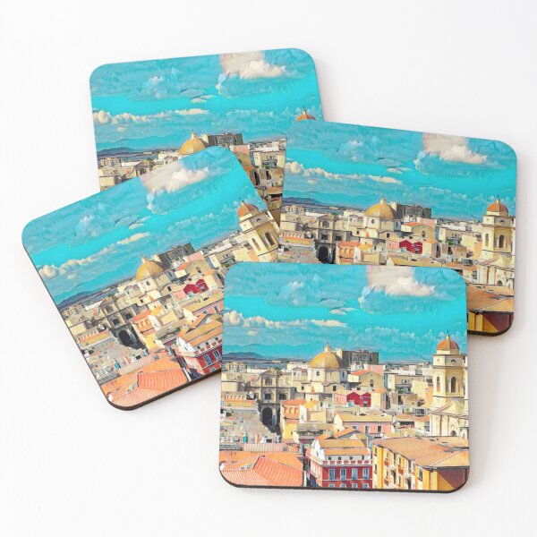 Item preview, Cagliari Skyline designed and sold by Sofia-Draws.