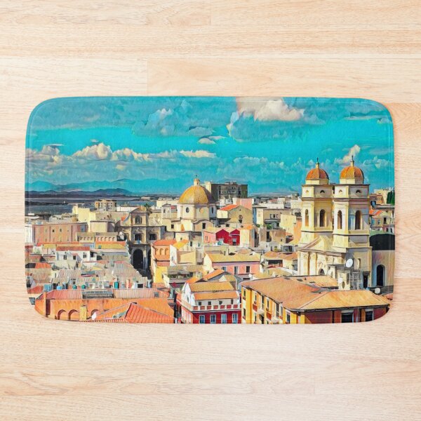 Item preview, Cagliari Skyline designed and sold by Sofia-Draws.