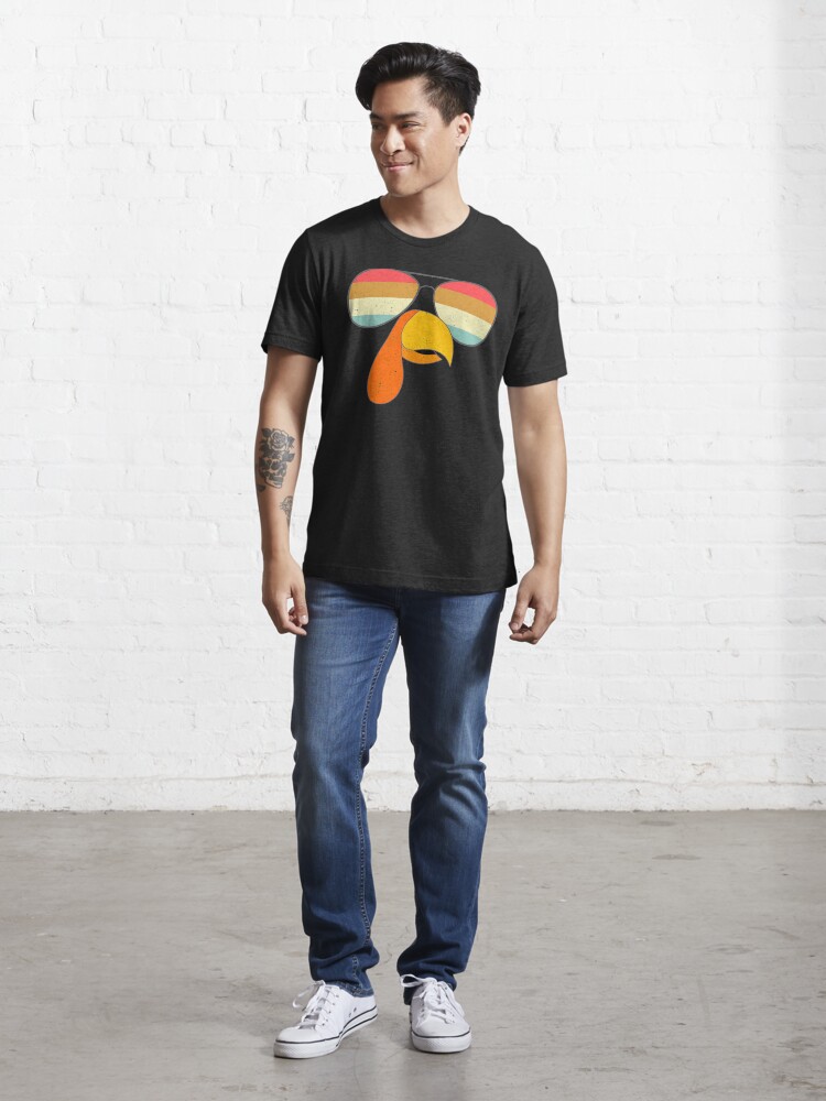 Alternate view of Cool Turkey Face Sunglasses Retro Essential T-Shirt