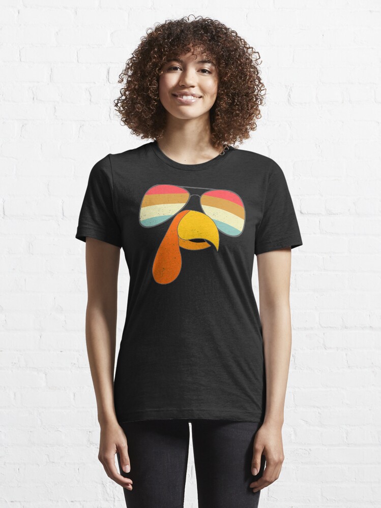 Alternate view of Cool Turkey Face Sunglasses Retro Essential T-Shirt