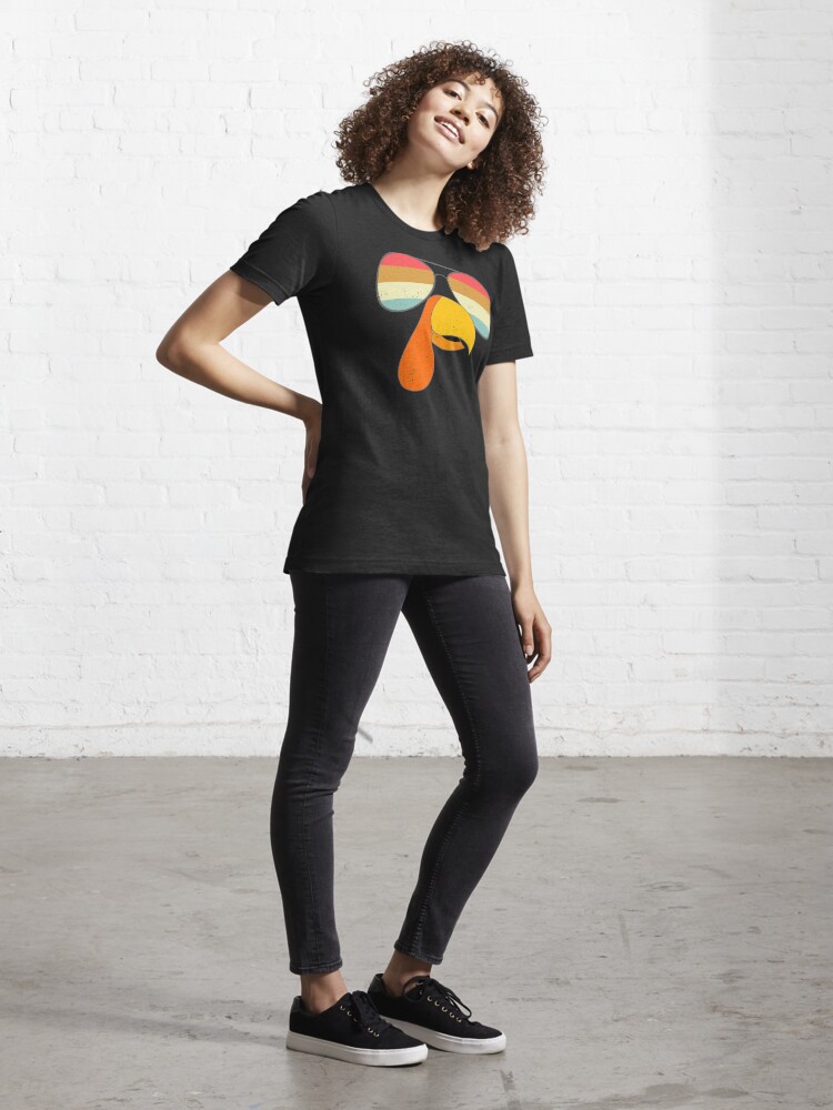 Alternate view of Cool Turkey Face Sunglasses Retro Essential T-Shirt