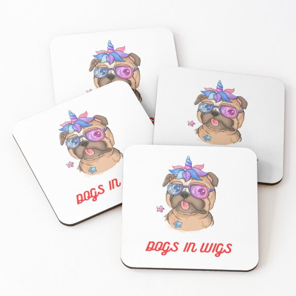 Item preview, Dogs in Wigs-funny dog lovers designed and sold by BROWNEESHOUSE.