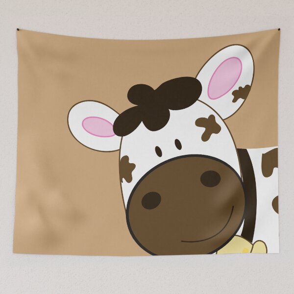 Item preview, Cute Happy Brown Cow designed and sold by Art by Jess.