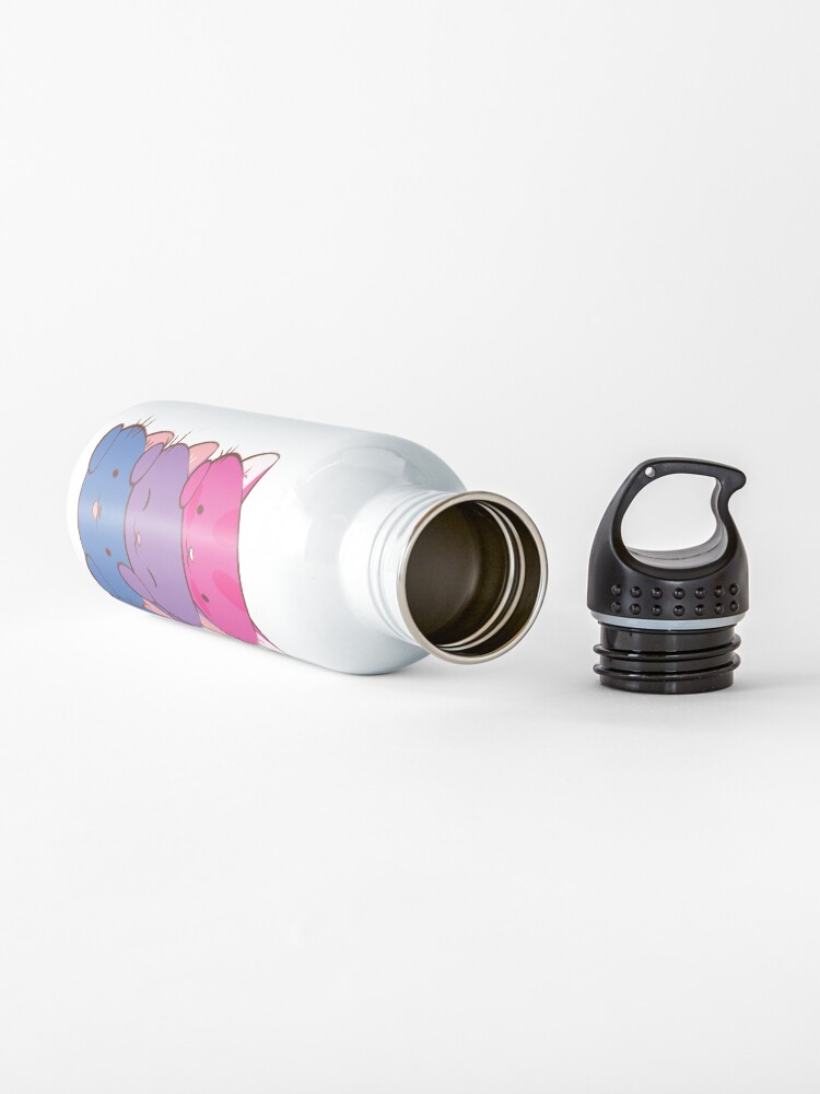 Alternate view of Bisexual Flag LGBT Bi Pride Cute Kawaii Cats Water Bottle