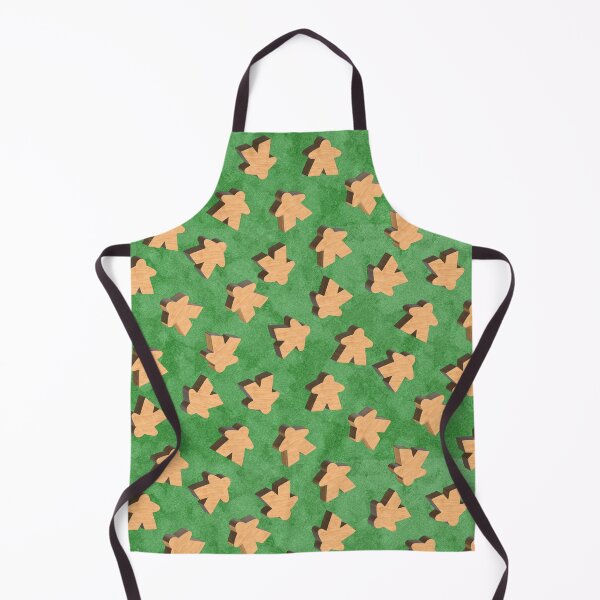 Item preview, Wooden Meeples on Green| Board Game Night designed and sold by Zab Butler Design.