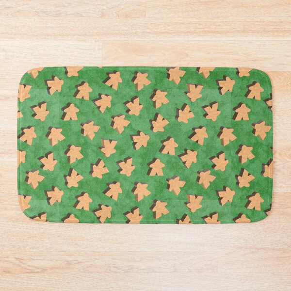 Item preview, Wooden Meeples on Green| Board Game Night designed and sold by Zab Butler Design.