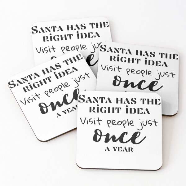 Item preview, Santa visits just once - Funny Christmas Antisocial Quotes designed and sold by Witfulwisdom.