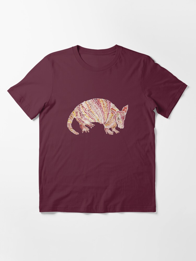 Alternate view of Watercolor Armadillo Essential T-Shirt