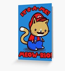Es ist-ein-Ich! Miau-Rio! (Text ver.) Grußkarte
