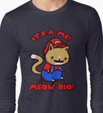 Es ist-ein-Ich! Miau-Rio! (Text ver.) Langarmshirt