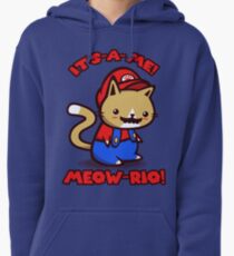 It's-a-me! Meow-rio! (Text ver.) Pullover Hoodie
