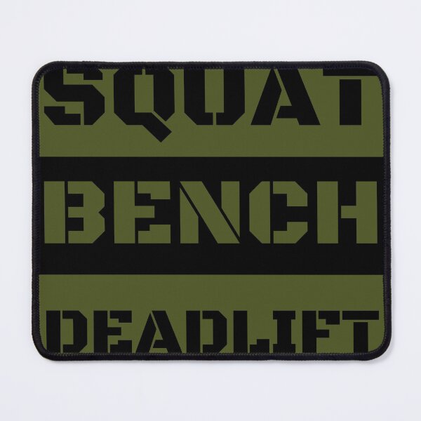 Item preview, SQUAT BENCH DEADLIFT Industrial Army Green designed and sold by HeavyLiftGift.