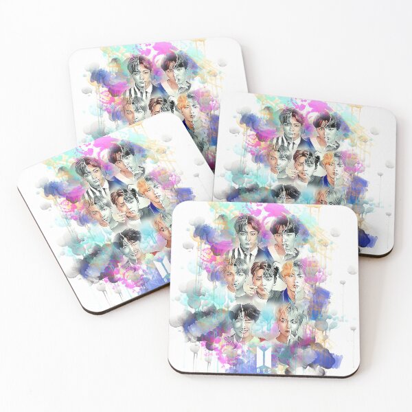 Item preview, BTS all together colorful art designed and sold by Lajibolalaa.