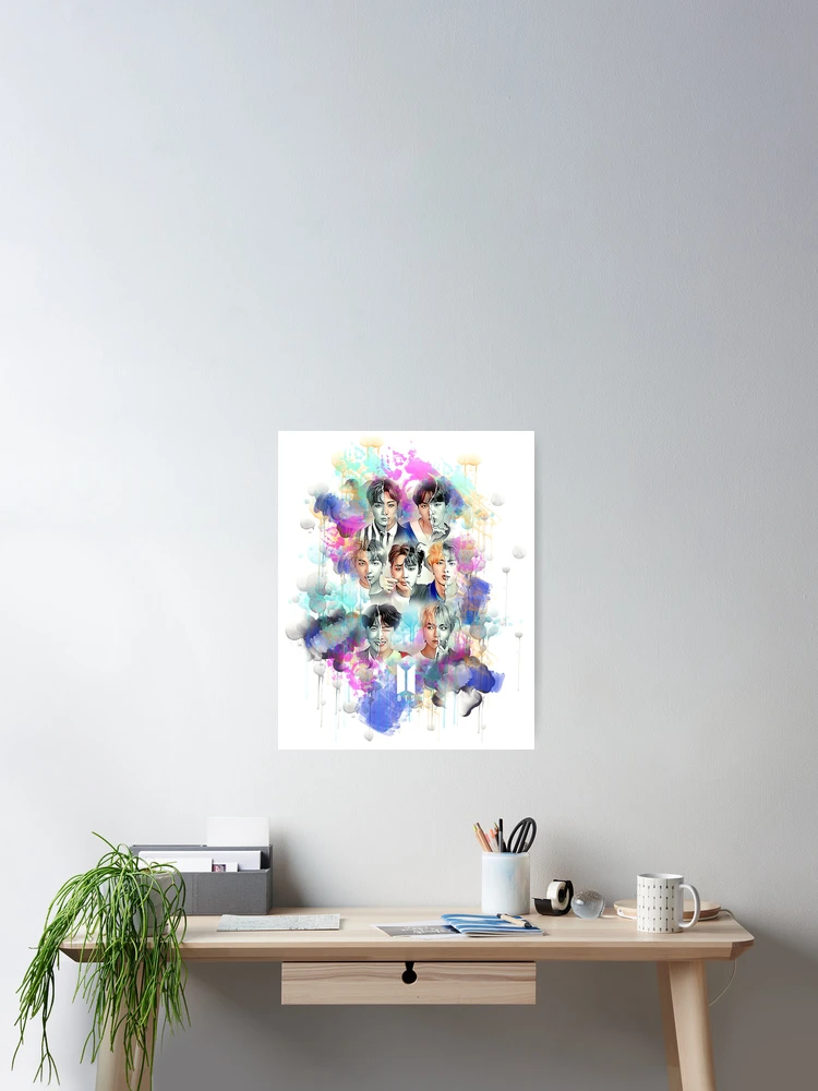 BTS all together colorful art
